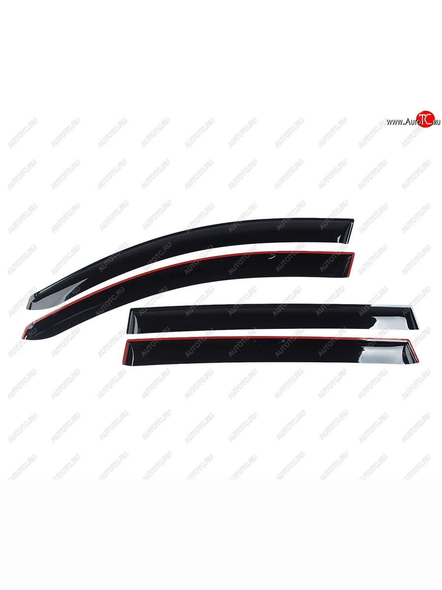 Комплект дефлекторов окон COMFORT Chery Tiggo 7 PRO (2019-2025) (черный глянец)  в Воронеже Воронежской области