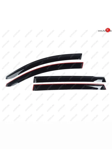 Комплект дефлекторов окон COMFORT (черный глянец) Chery Tiggo 8 PRO (2021-2025)