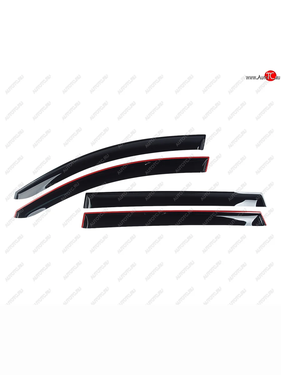 Комплект дефлекторов окон COMFORT Chery Tiggo 8 PRO (2021-2025) (черный глянец)  в Самаре Самарской области