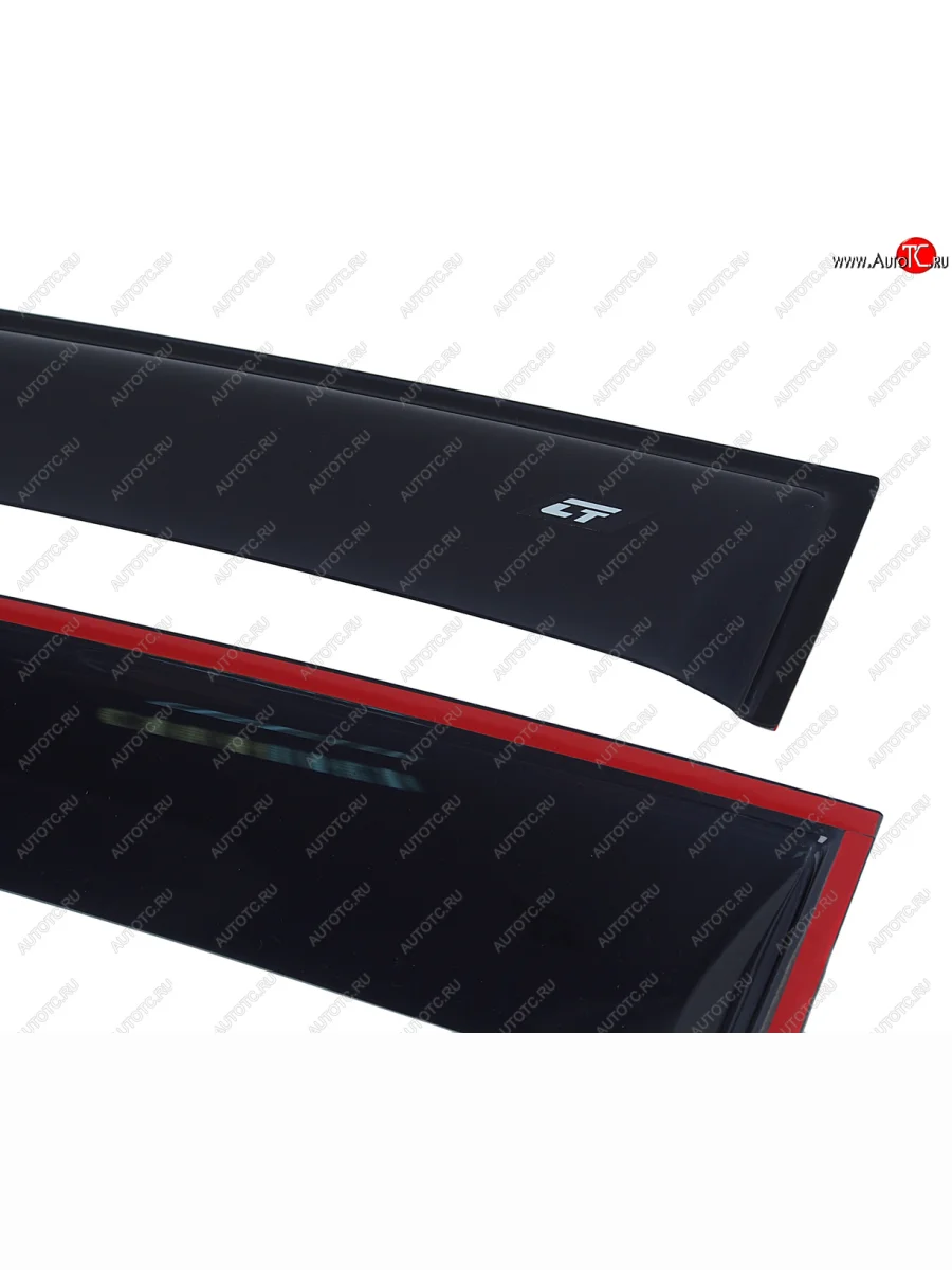 Комплект дефлекторов окон COBRA TUNING Chevrolet Aveo T300 хэтчбек (2011-2015) (черный глянец)  в Керчи Республика Крым