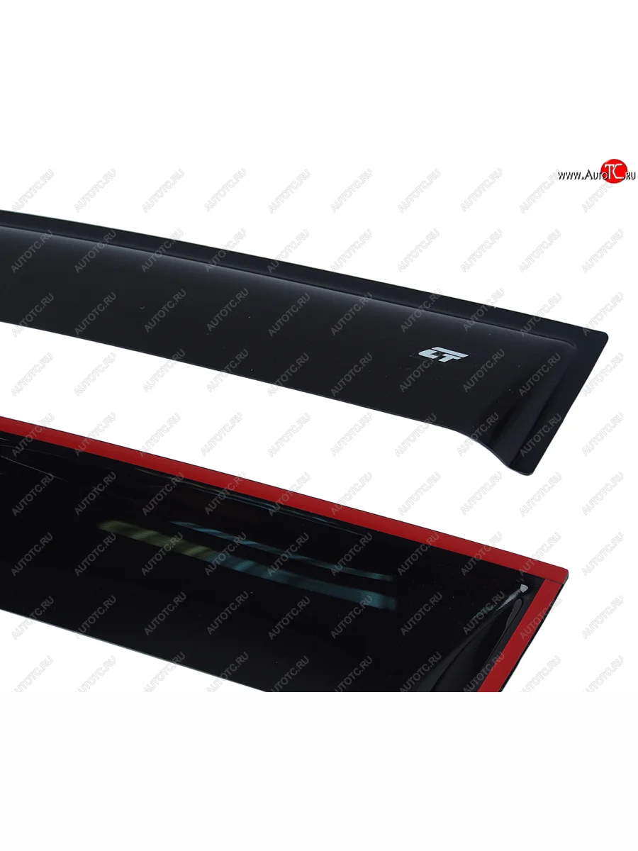 Комплект дефлекторов окон COBRA TUNING Chevrolet Lacetti хэтчбек (2002-2013) (черный глянец)  в Перми Пермском крае