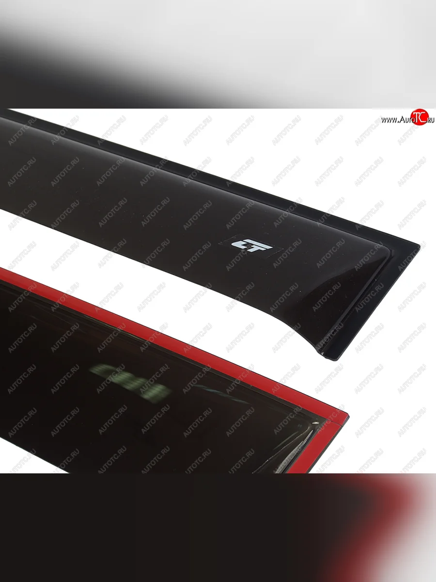 Комплект дефлекторов окон COBRA TUNING Daewoo Nexia дорестайлинг (1995-2008) (черный глянец)  в Керчи Республика Крым