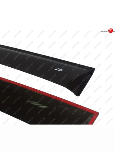 Комплект дефлекторов окон COBRA TUNING (черный глянец) Haval F7  дорестайлинг (2018-2022)