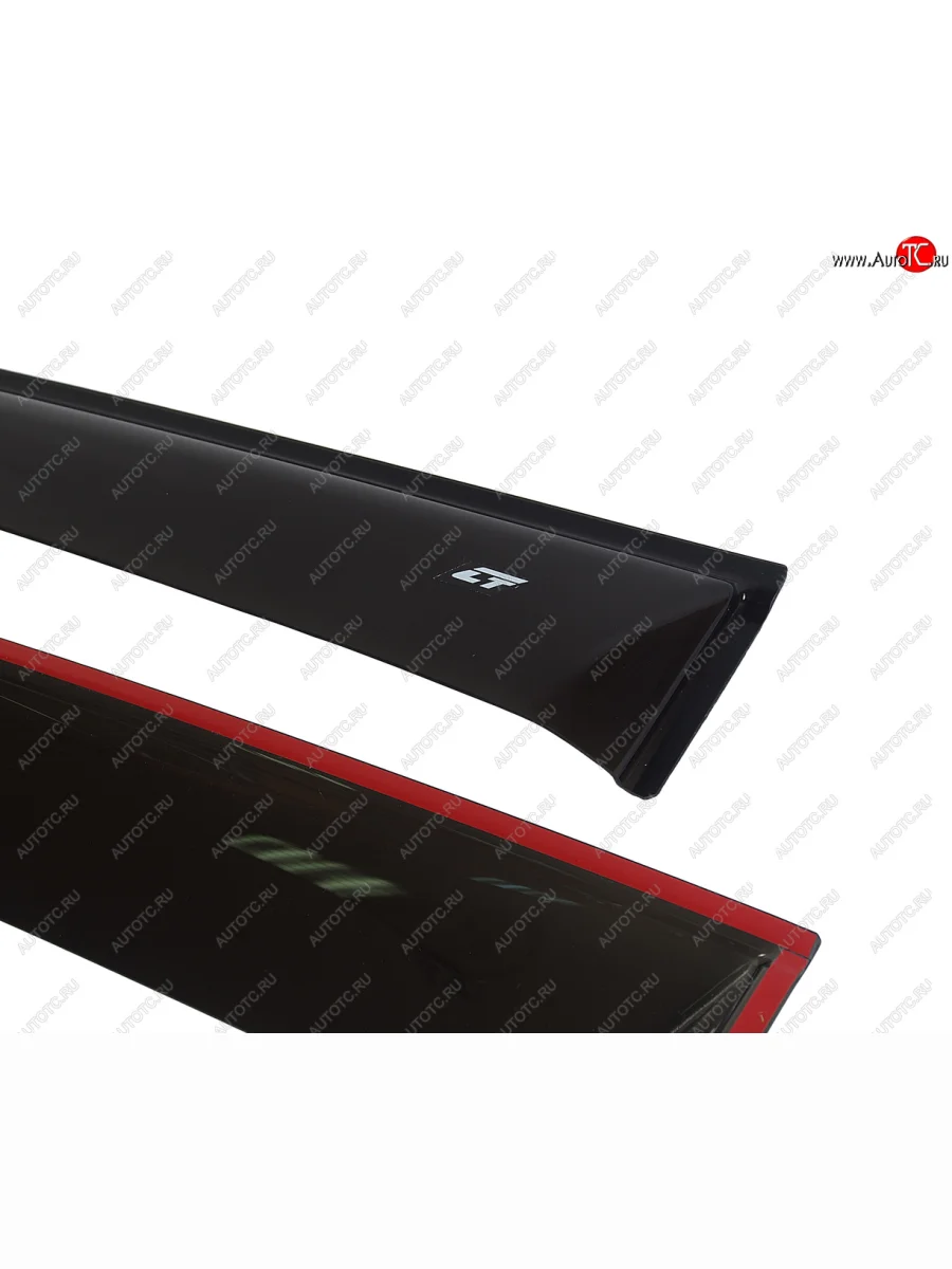 Комплект дефлекторов окон COBRA TUNING Haval F7  дорестайлинг (2018-2022) (черный глянец)  в Самаре Самарской области