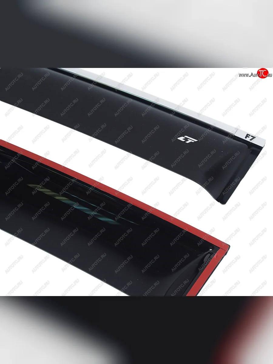 Комплект дефлекторов окон COBRA TUNING Haval F7x дорестайлинг (2019-2022) (хромированный молдинг)  в Керчи Республика Крым