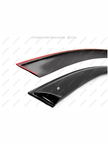 Комплект дефлекторов окон (широкий) COBRA TUNING (черный глянец) Haval H9 дорестайлинг (2015-2017)