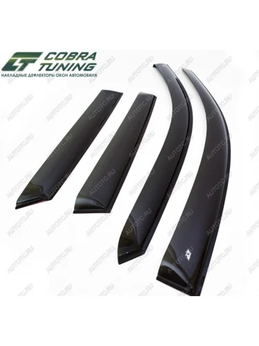 Комплект дефлекторов окон COBRA TUNING (черный глянец) Honda CR-V RM1,RM3,RM4 дорестайлинг (2012-2015)