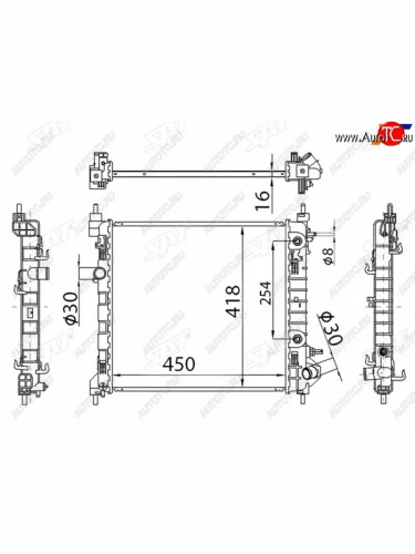 Радиатор охлаждающей жидкости SAT Ravon R2 (2016-2025)