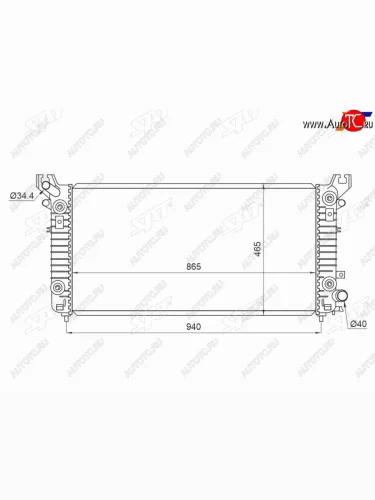 Радиатор охлаждающей жидкости SAT Cadillac Escalade GMTK2 джип 5 дв. короткая база (2015-2020)