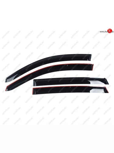 Комплект дефлекторов окон COMFORT (черный) EXEED LX 1-ый рестайлинг (2021-2025)