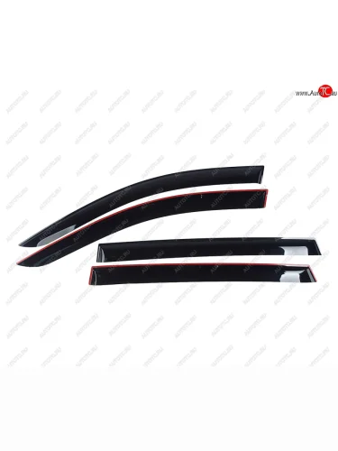 Комплект дефлекторов окон COMFORT (черный) EXEED TXL  дорестайлинг (2020-2021)