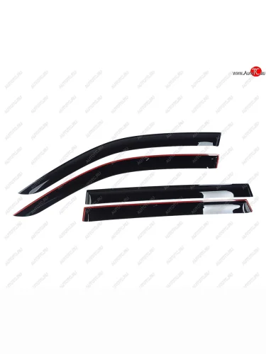 Комплект дефлекторов окон COMFORT (черный) EXEED VX дорестайлинг (2020-2023)