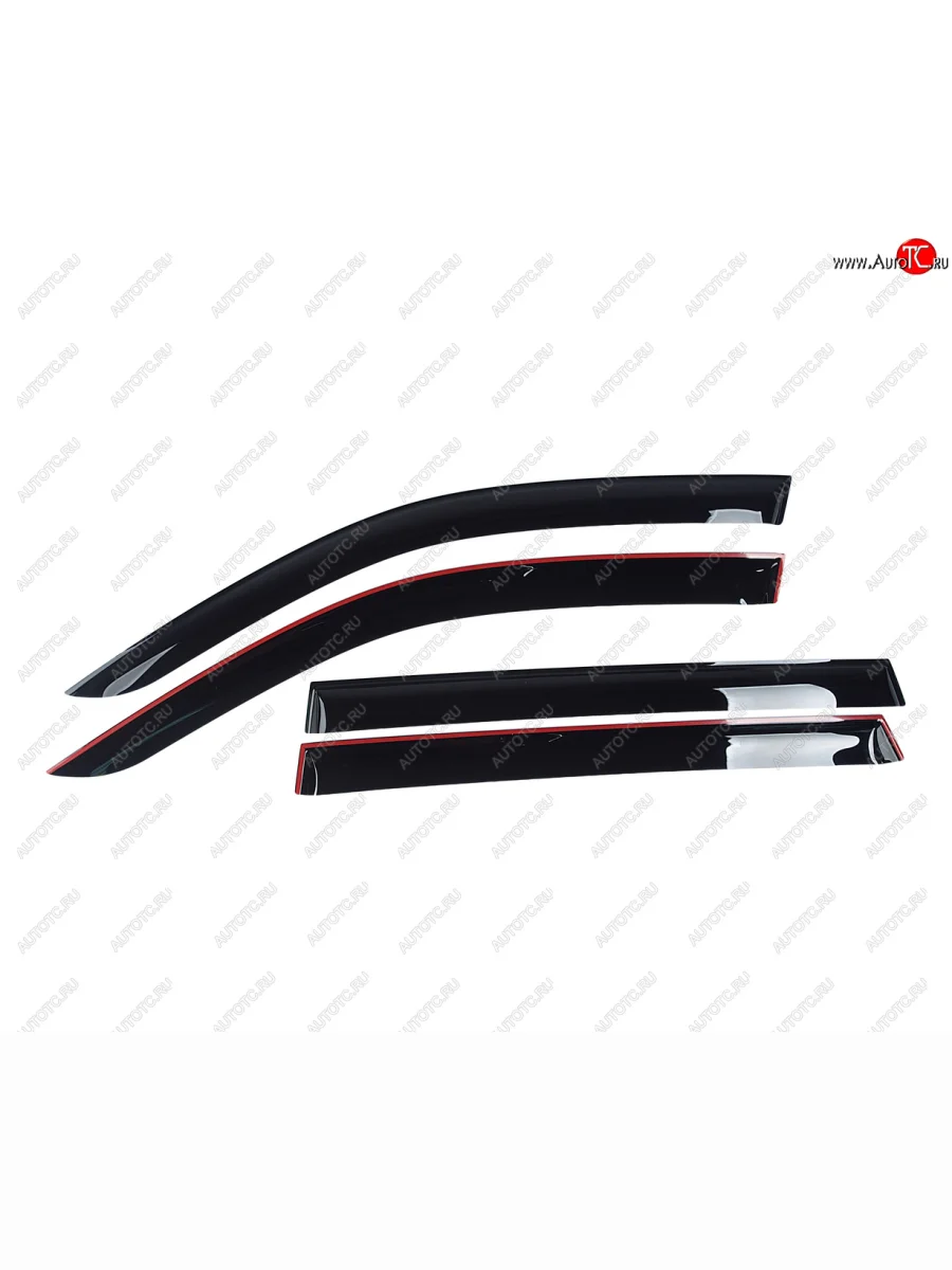 Комплект дефлекторов окон COMFORT EXEED VX дорестайлинг (2020-2023) (черный)  в Самаре Самарской области