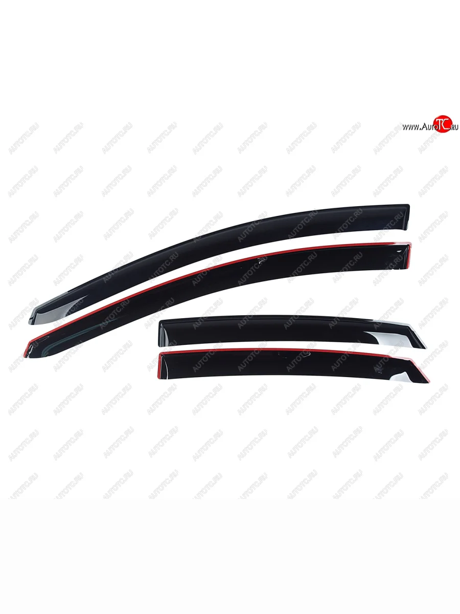 Комплект дефлекторов окон COMFORT Ford Focus 3 седан дорестайлинг (2011-2015) (черный)  в Самаре Самарской области