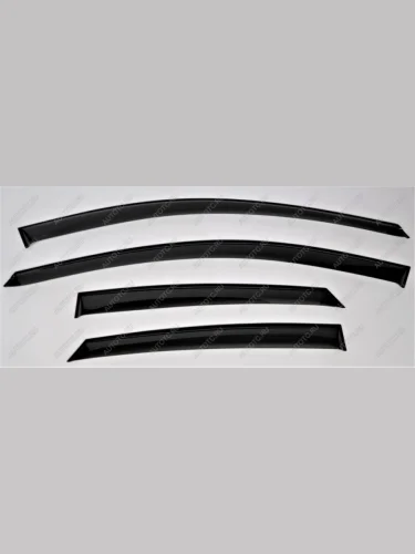 Комплект дефлекторов окон COMFORT (черные) Ford Focus 3 хэтчбэк дорестайлинг (2010-2015)