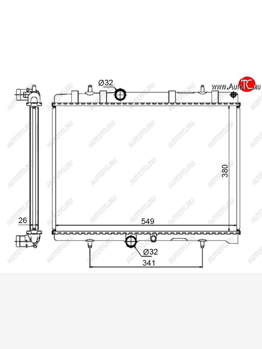Радиатор охлаждающей жидкости SAT CITROEN Berlingo B9 дорестайлинг (2008-2016)  с доставкой в г. Пермь