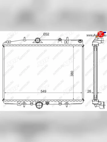 Радиатор охлаждающей жидкости SAT CITROEN C5 X40,DC лифтбэк дорестайлинг (2000-2004)