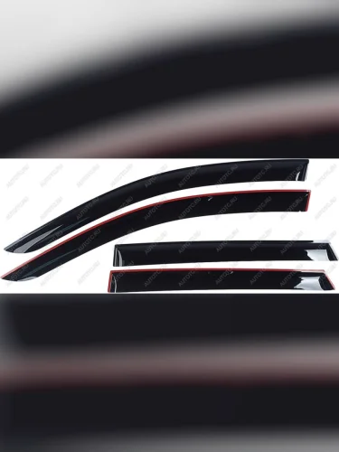 Комплект дефлекторов окон COMFORT (черные) Geely Coolray SX11 дорестайлинг (2018-2023)