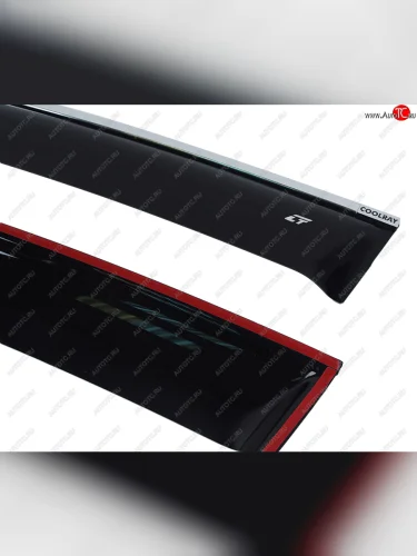 Комплект дефлекторов окон COMFORT (хромированный молдинг) Geely Coolray SX11 дорестайлинг (2018-2023)