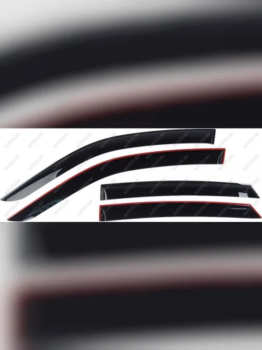 Комплект дефлекторов окон COMFORT (черные) Geely Tugella FY11,HPBA4 дорестайлинг (2019-2023)