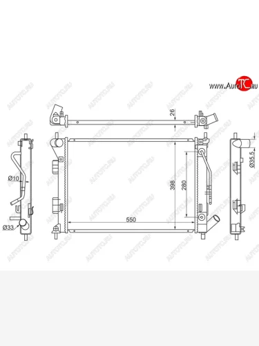Радиатор охлаждающей жидкости SAT KIA Soul AM дорестайлинг (2008-2011)