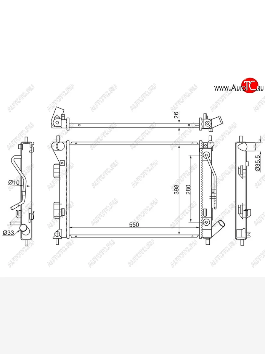 Радиатор охлаждающей жидкости SAT Hyundai Creta GS дорестайлинг (2015-2019)  в Керчи Республика Крым