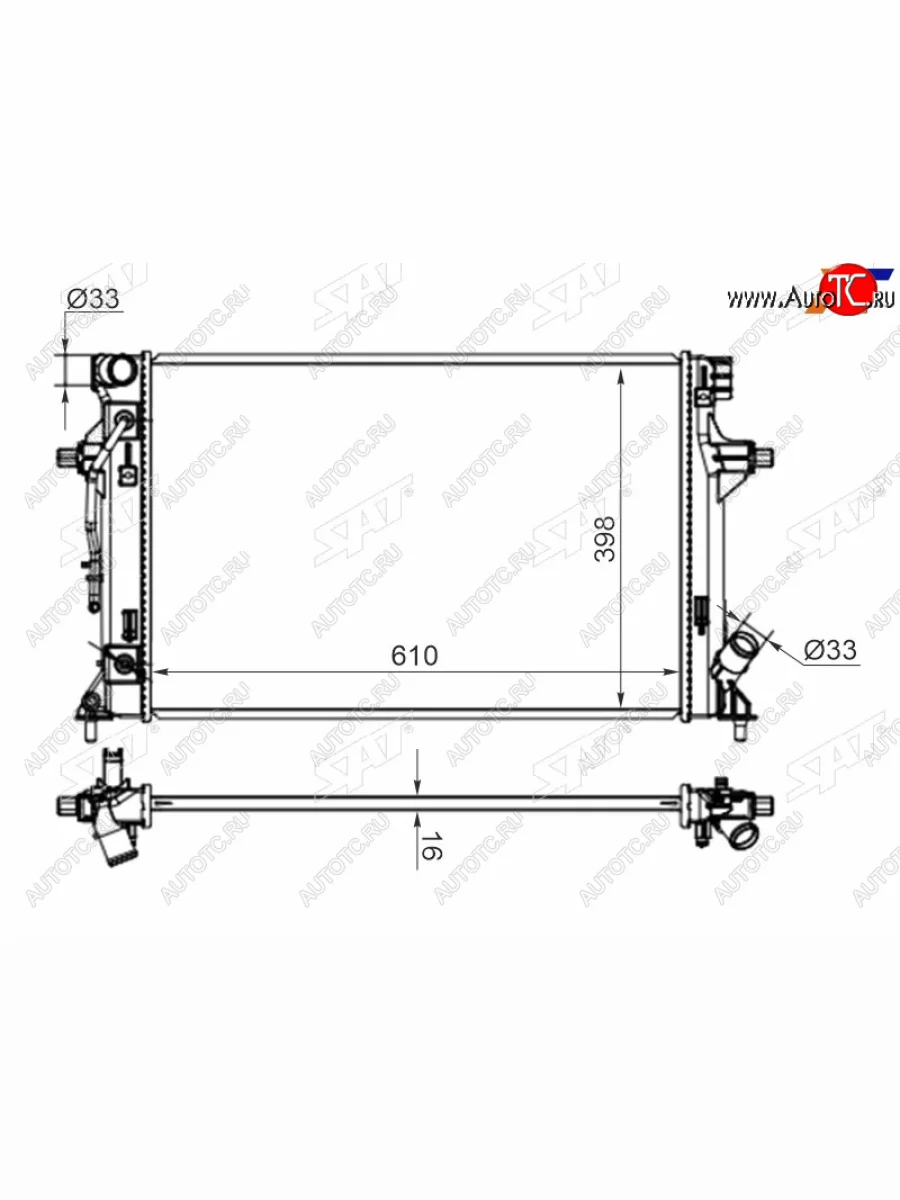 Радиатор охлаждающей жидкости SAT KIA Seltos SP2 дорестайлинг (2019-2022)  в Перми Пермском крае