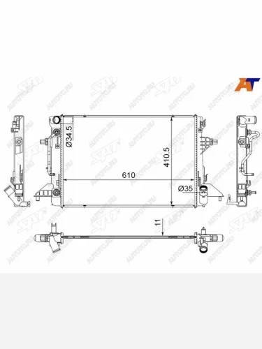 Радиатор охлаждающей жидкости SAT Hyundai Elantra CN7 (2020-2023)