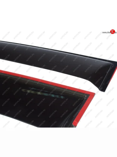 Комплект дефлекторов окон COMFORT (черные) Hyundai Santa Fe CM дорестайлинг (2006-2009)