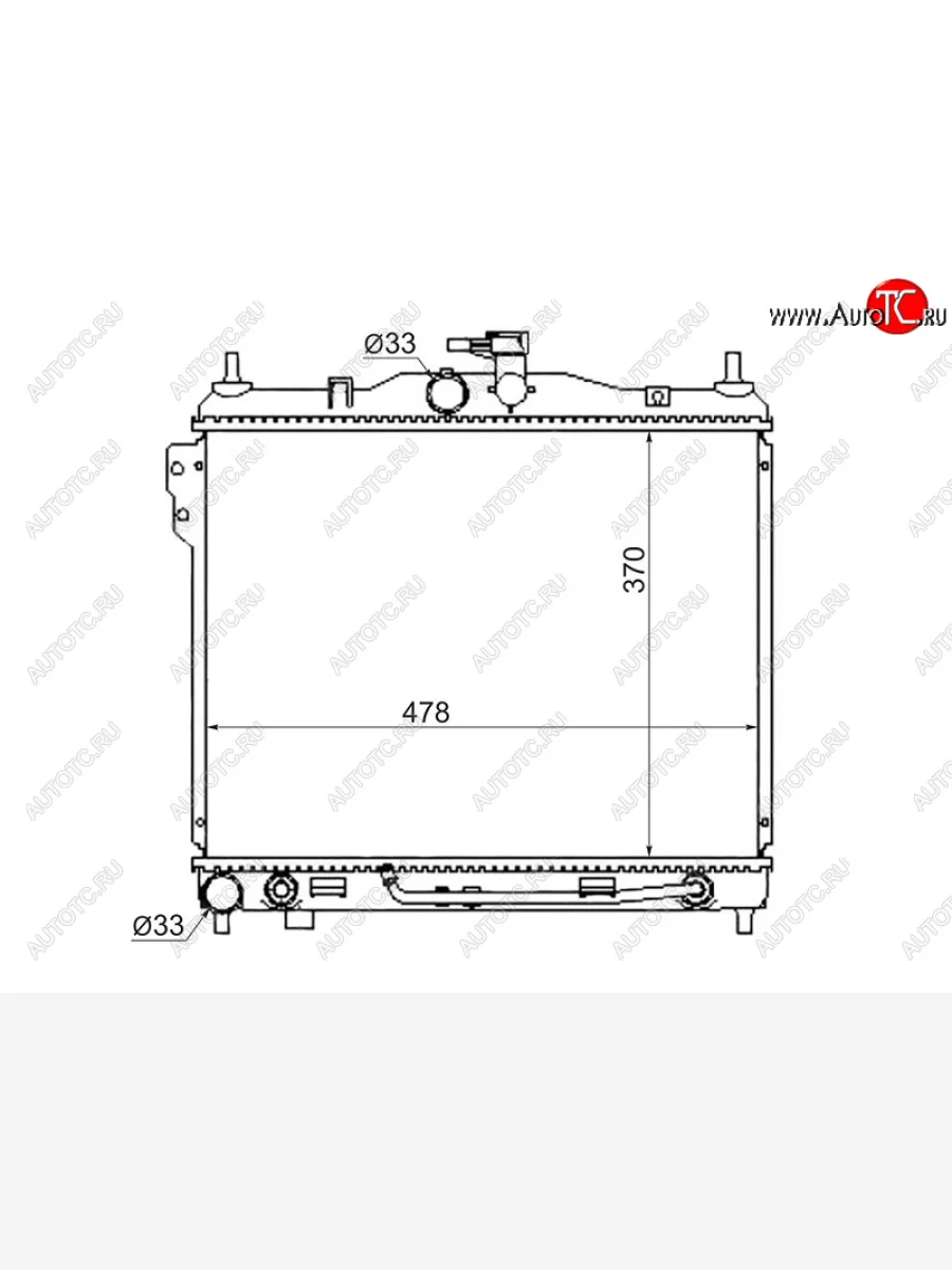 Радиатор охлаждающей жидкости SAT Hyundai Getz TB хэтчбэк 5 дв. рестайлинг (2005-2010)  с доставкой в г. Керчь