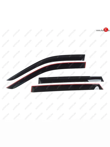 Комплект дефлекторов окон COMFORT (черные) Hyundai Santa Fe CM дорестайлинг (2006-2009)