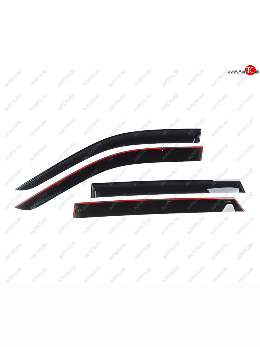 Комплект дефлекторов окон COMFORT Hyundai Santa Fe CM дорестайлинг (2006-2009) (черные)  в Воронеже Воронежской области