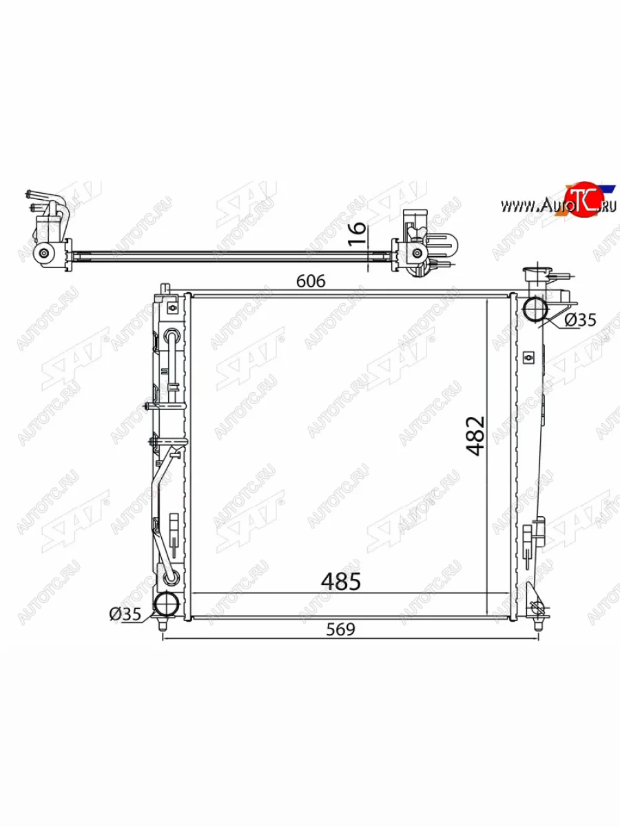 Радиатор охлаждающей жидкости SAT Hyundai IX35 LM рестайлинг (2013-2018)  в Самаре Самарской области