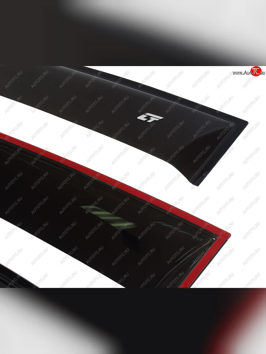 Комплект дефлекторов окон COBRA TUNING Hyundai Solaris HCR седан дорестайлинг (2017-2020) (черный глянец)  с доставкой в г. Самара