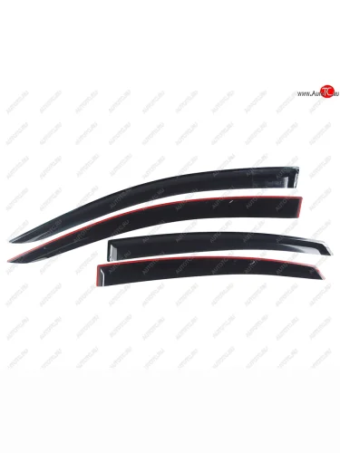  Комплект дефлекторов окон COMFORT (черные) Hyundai Sonata  LF (2014-2017) дорестайлинг