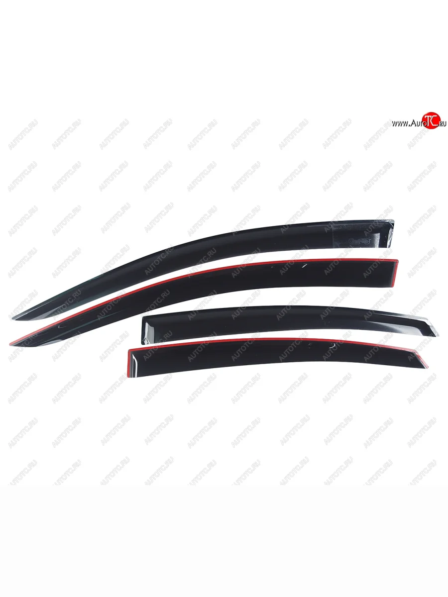  Комплект дефлекторов окон COMFORT  Hyundai Sonata (2014-2017) LF (черные)  с доставкой в г. Самара