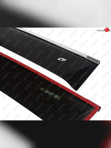 Комплект дефлекторов окон COBRA TUNING (хромированный молдинг) Hyundai Tucson TL дорестайлинг (2015-2018)