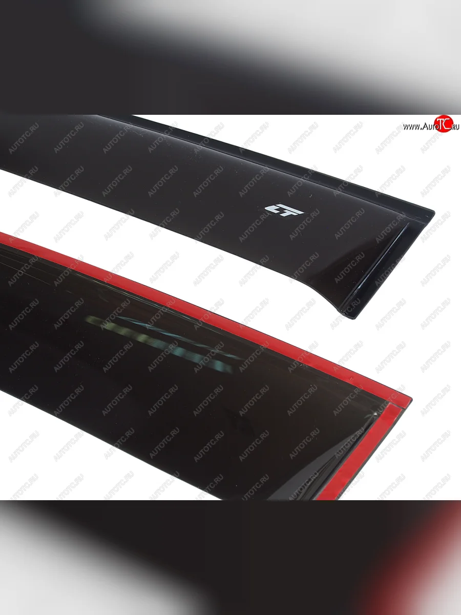 Комплект дефлекторов окон COBRA TUNING  INFINITI M35 Y50 рестайлинг (2008-2010) (черный глянец)  в Самаре Самарской области