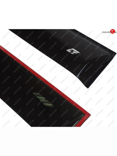 Комплект дефлекторов окон (широкий) COBRA TUNING  (черный глянец) Iveco Daily фургон (2014-2019)