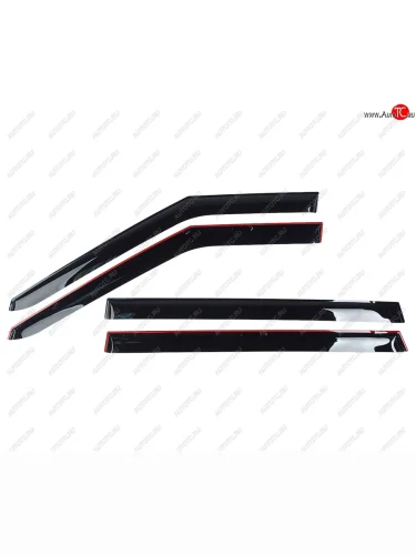 Комплект дефлекторов окон COMFORT (черные) KIA Carnival KA4 минивэн дорестайлинг (2020-2023)