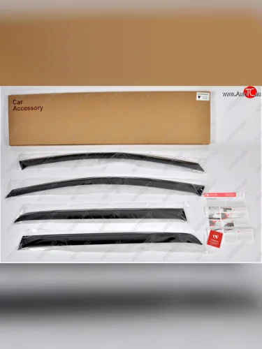 Комплект дефлекторов окон COMFORT (черный) KIA Cerato 4 BD дорестайлинг седан (2018-2021)