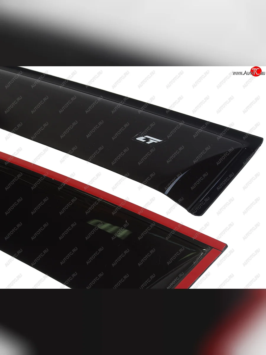 Комплект дефлекторов окон COBRA TUNING KIA Optima 3 TF дорестайлинг седан (2010-2013) (черный глянец)  в Керчи Республика Крым