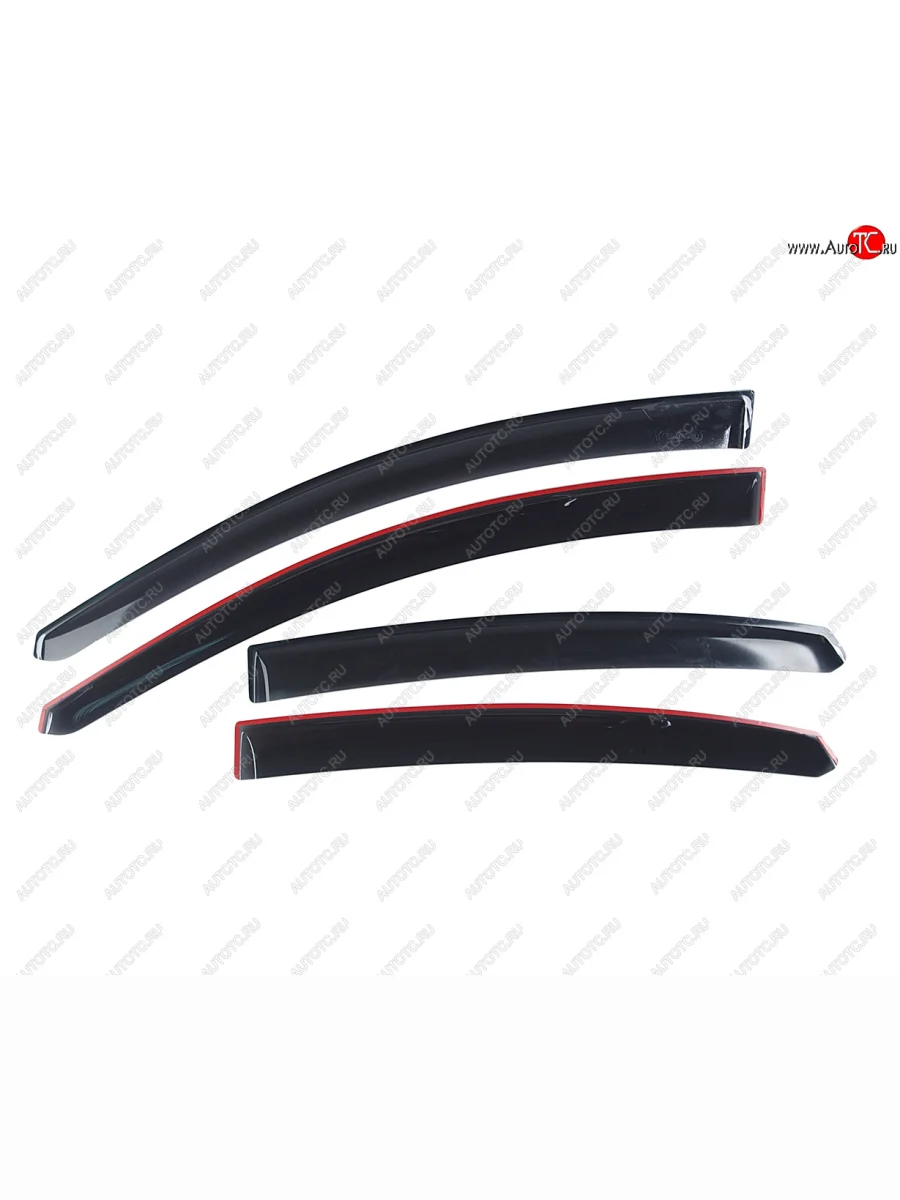 Комплект дефлекторов окон COMFORT KIA Rio 3 QB хэтчбек 5 дв. дорестайлинг (2011-2015) (черные)  в Самаре Самарской области