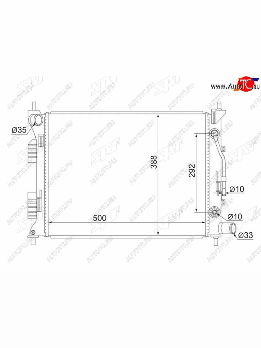Радиатор охлаждающей жидкости SAT KIA Rio 3 QB дорестайлинг седан (2011-2015)  в Перми Пермском крае