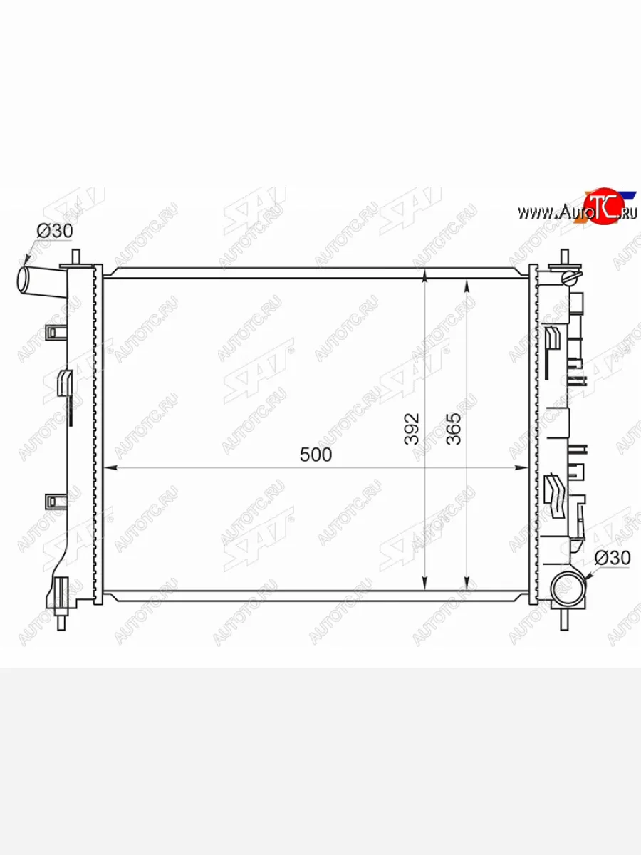 Радиатор охлаждающей жидкости SAT KIA Rio X-line (2017-2021)  с доставкой в г. Керчь