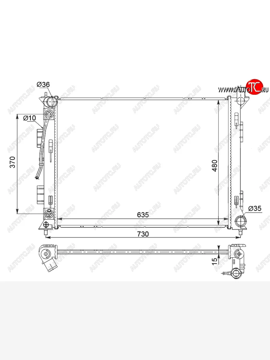 Радиатор охлаждающей жидкости SAT Hyundai Sonata LF дорестайлинг (2014-2017)  в Перми Пермском крае