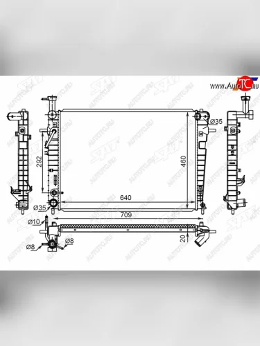 Радиатор охлаждающей жидкости SAT Hyundai Tucson JM (2004-2010)