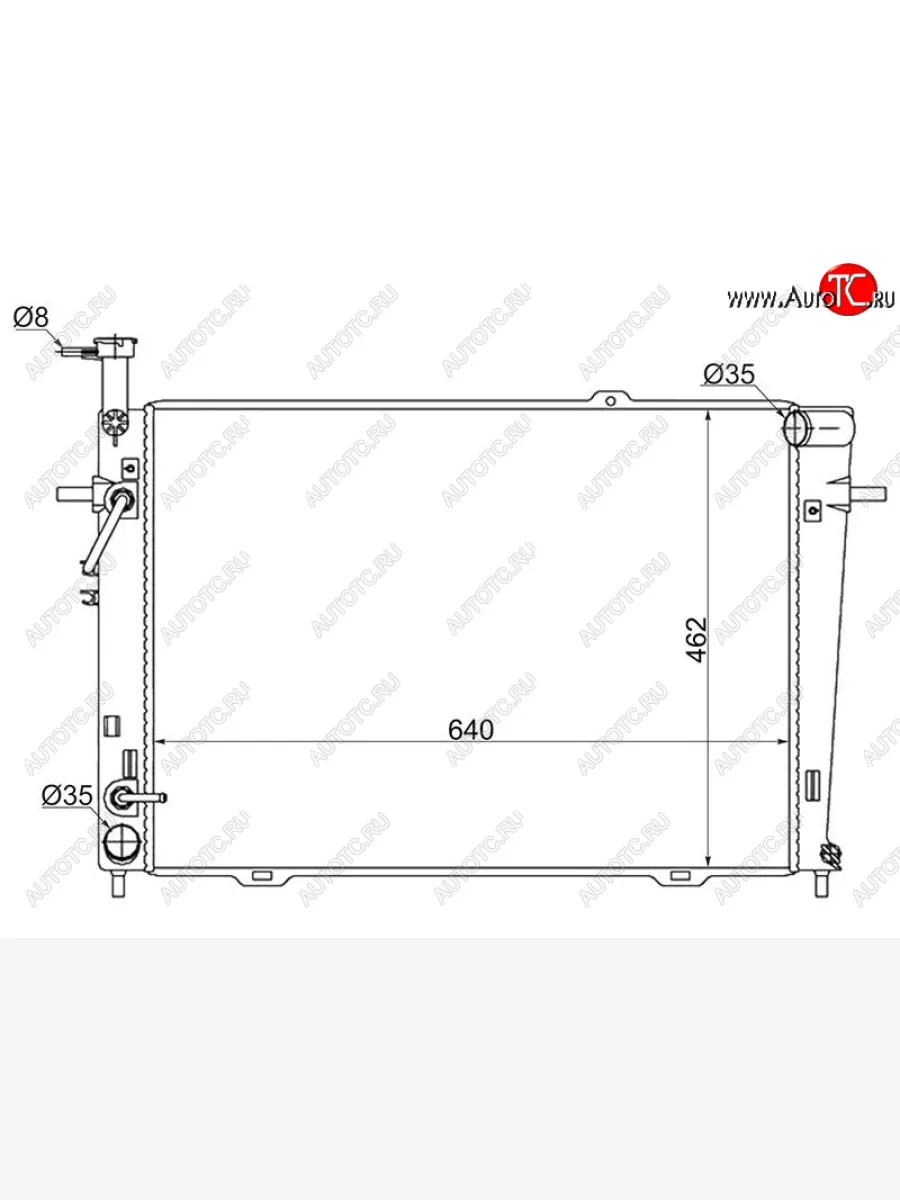 Радиатор охлаждающей жидкости SAT Hyundai Tucson JM (2004-2010)  в Самаре Самарской области