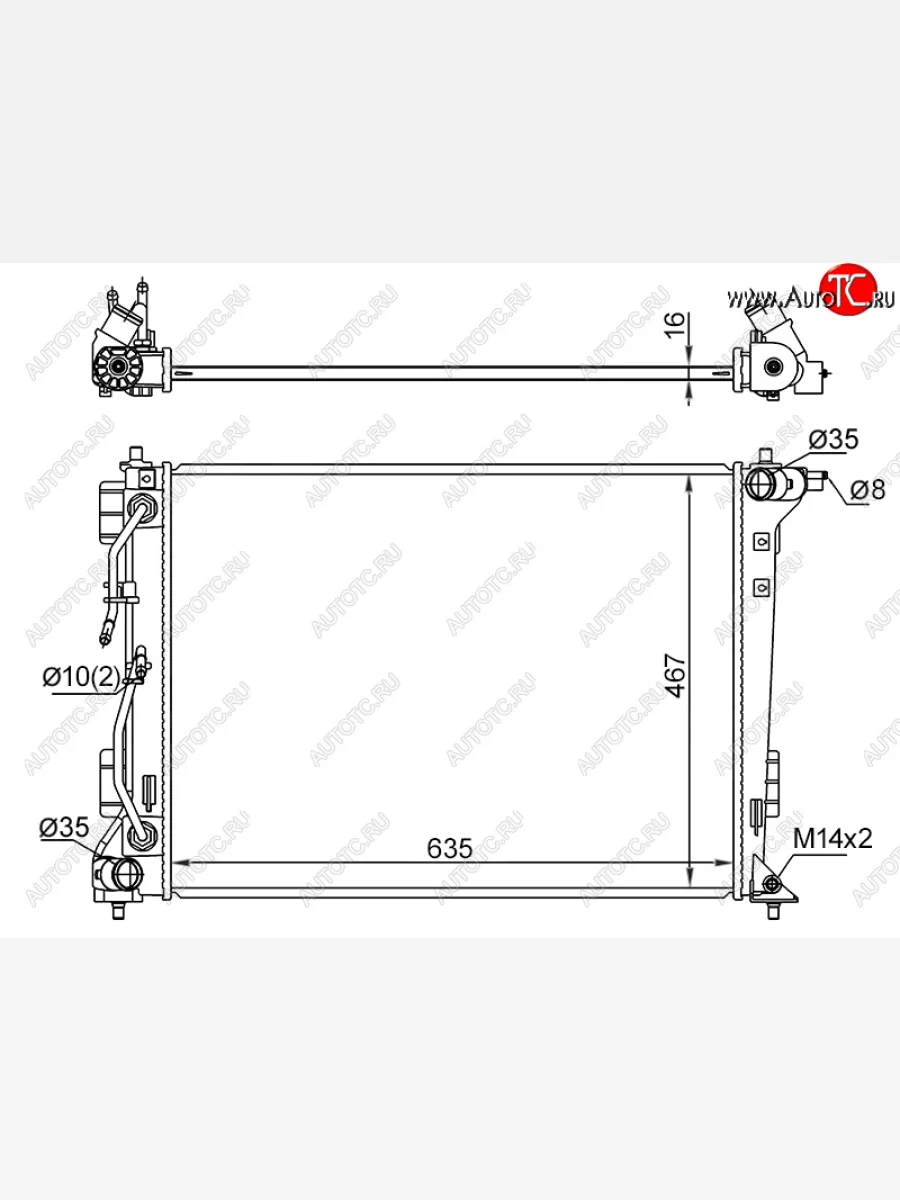 Радиатор охлаждающей жидкости SAT                Hyundai Tucson TL дорестайлинг (2015-2018)  в Самаре Самарской области