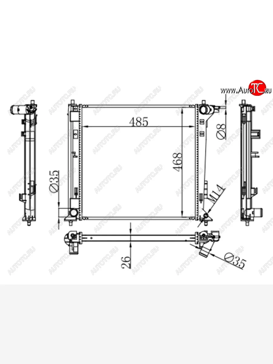 Радиатор охлаждающей жидкости SAT  Hyundai Tucson TL дорестайлинг (2015-2018)  в Перми Пермском крае